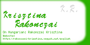 krisztina rakonczai business card